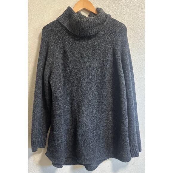 Michael Kors Women’s Plus Size 1X Gray Cowl Neck Sweater Tunic Academia Preppy - Picture 1 of 8